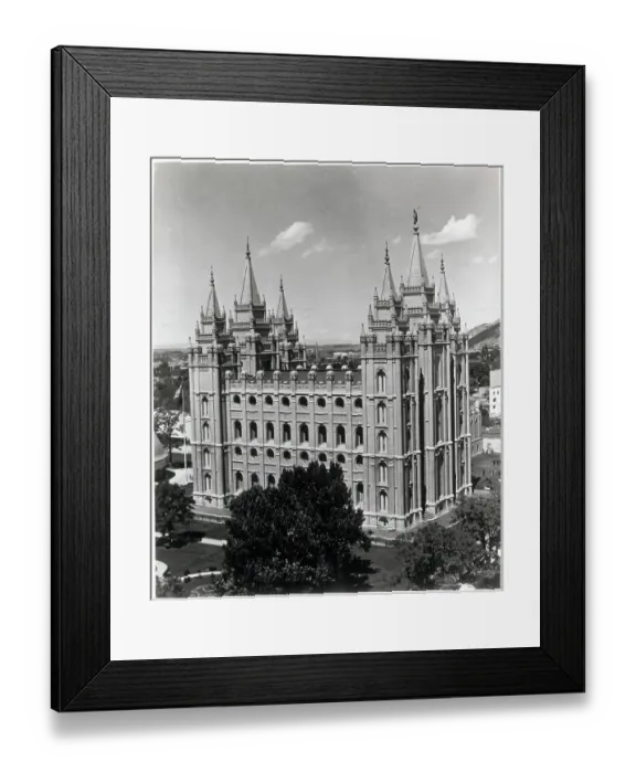 Framed Print : Aerial View Of Mormon Temple Salt Lake Framed Print : Aerial View Of Mormon Temple Salt Lake