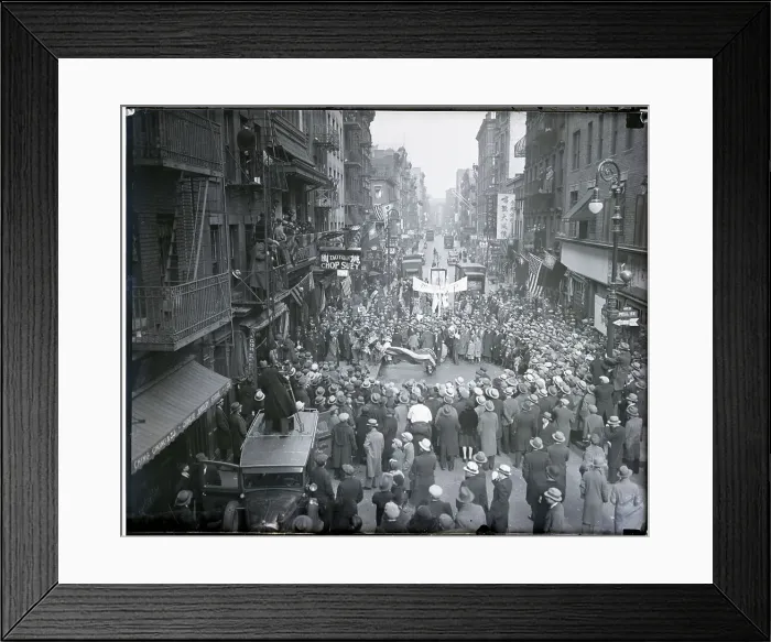 Framed Print : Lion in Chinatown Parade Collects Money Framed Print : Lion in Chinatown Parade Collects Money