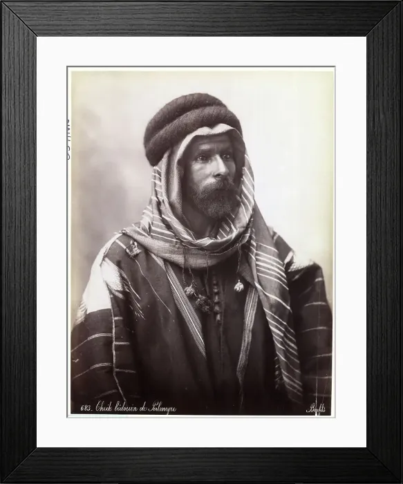 Framed Print : Bedouin Sheik In Traditional Robe Framed Print : Bedouin Sheik In Traditional Robe