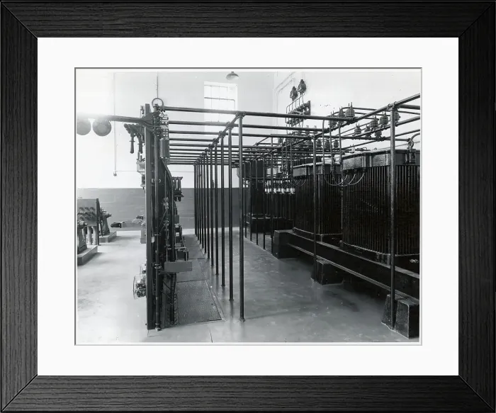 Framed Print : Powerplant With Transformer, Circa 1910 Framed Print : Powerplant With Transformer, Circa 1910