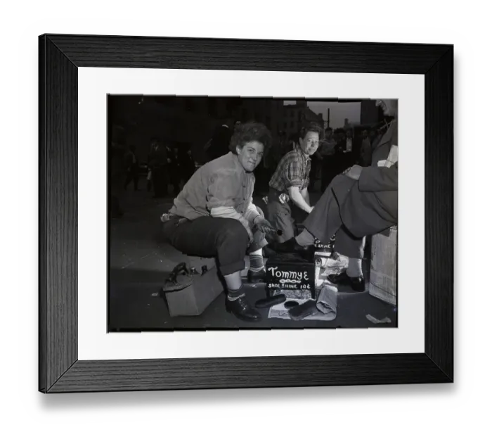 Framed Print : Shoe Shine Girl Framed Print : Shoe Shine Girl