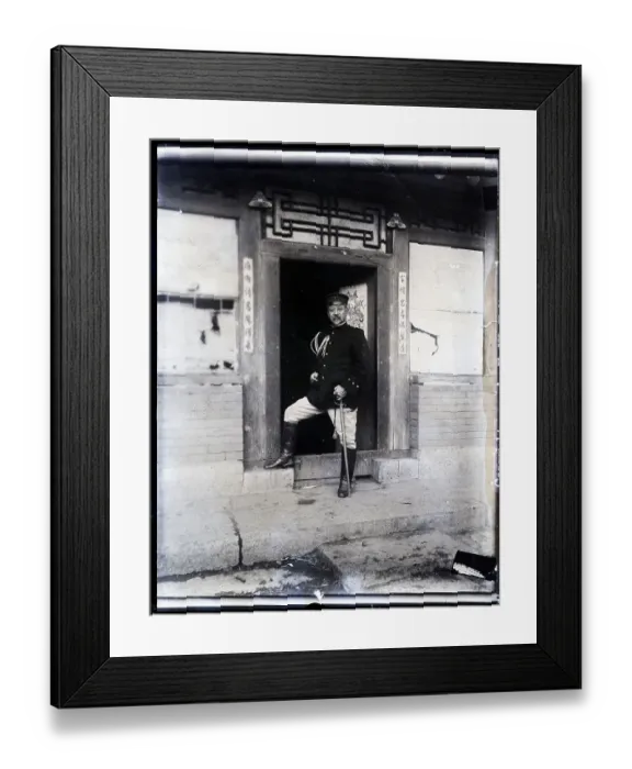 Framed Print : Gen. Maron Kodama In Door Of Headquarter Framed Print : Gen. Maron Kodama In Door Of Headquarter