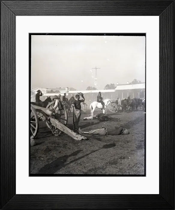 Framed Print : Circus Re-Enactment Of Boer War Battle Framed Print : Circus Re-Enactment Of Boer War Battle