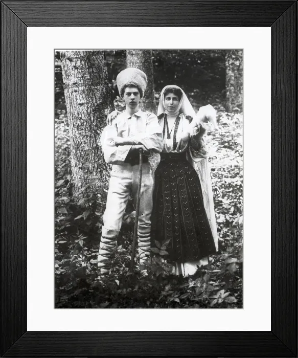 Framed Print : Romanian Prince Carol Outside W / His Mom Framed Print : Romanian Prince Carol Outside W / His Mom