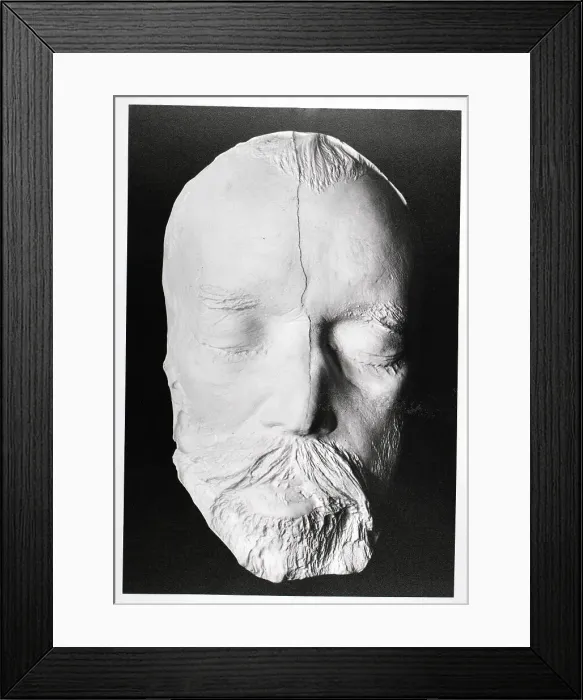 Framed Print : Johannes Brahms Death Mask
