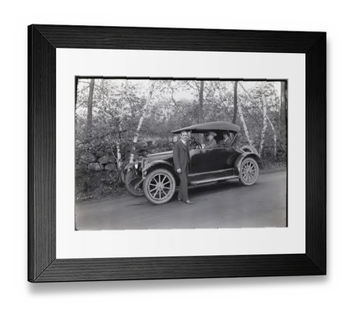Framed Print : Early American Touring Car On Road Framed Print : Early American Touring Car On Road