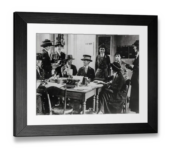 Framed Print : Ladies Work At Red Cross Headquarters Framed Print : Ladies Work At Red Cross Headquarters
