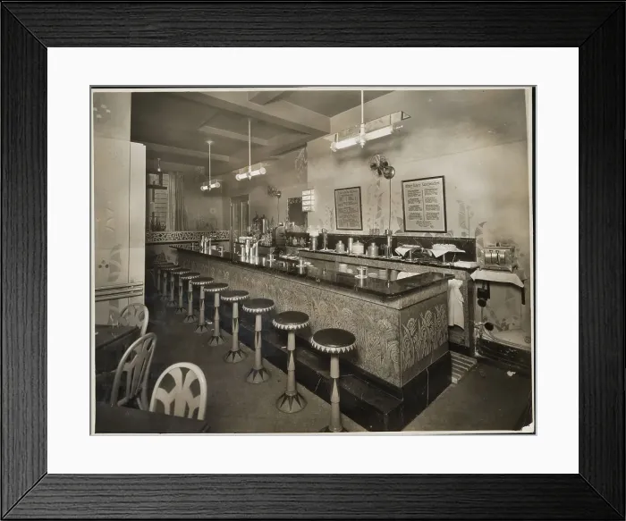 Framed Print : Soda Parlor Interior Framed Print : Soda Parlor Interior