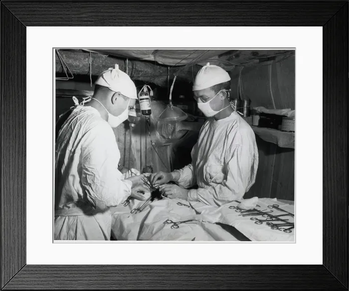 Framed Print : Military Doctors Operating At Front