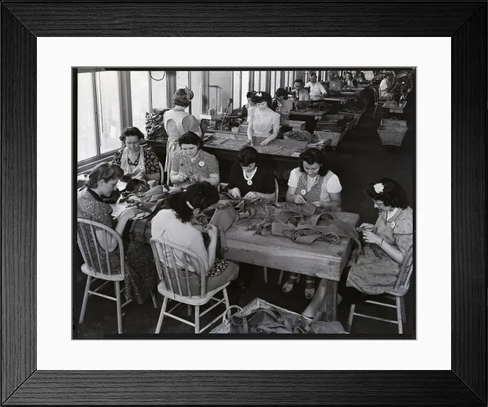 Framed Print : Garment Industry;Manual Labor; Military