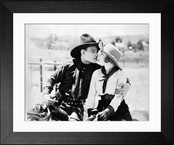 Framed Print : Cowboy Buck Jones And Actress In Movie Framed Print : Cowboy Buck Jones And Actress In Movie