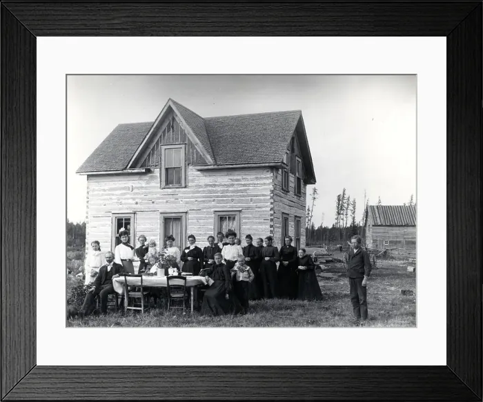 Framed Print : Frontier Birthday Party Outside Framed Print : Frontier Birthday Party Outside