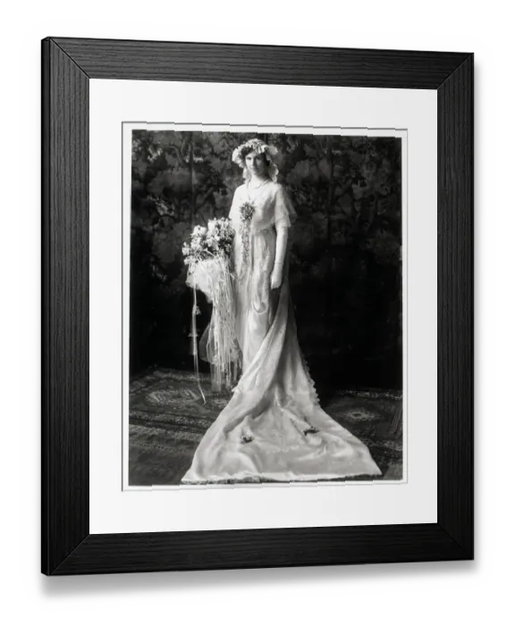 Framed Print : Daughter Of H.H.Rogers;Wedding Dress (?)