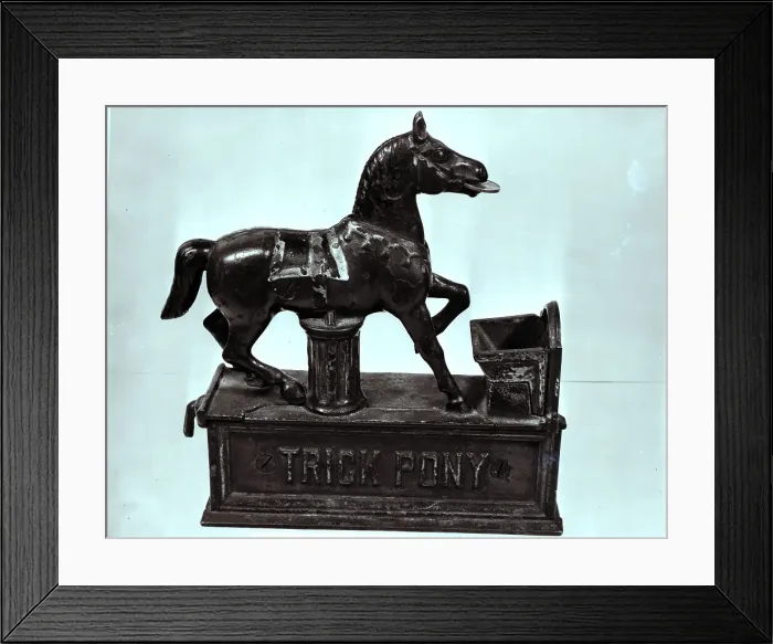 Framed Print : Trick Pony Mechanical Bank Framed Print : Trick Pony Mechanical Bank