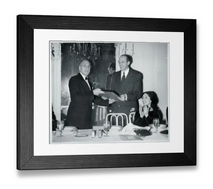 Framed Print : Aaron Copland Presented With Award Framed Print : Aaron Copland Presented With Award