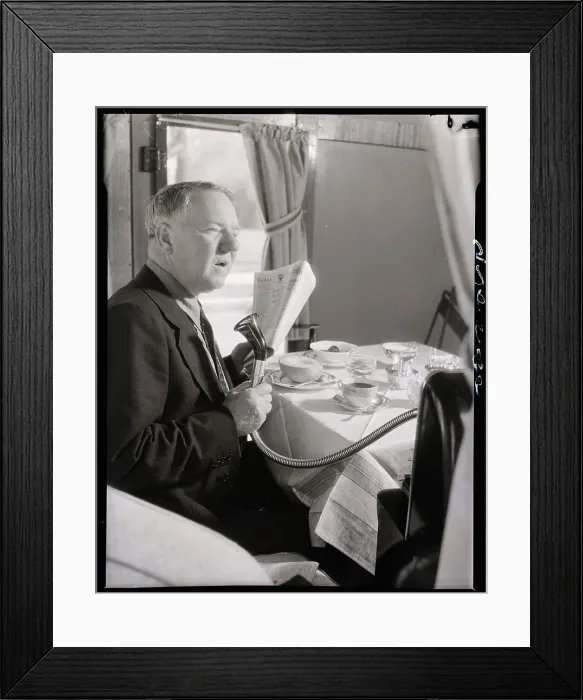 Framed Print : W. C. Feilds Speaking In To Dictaphone Framed Print : W. C. Feilds Speaking In To Dictaphone