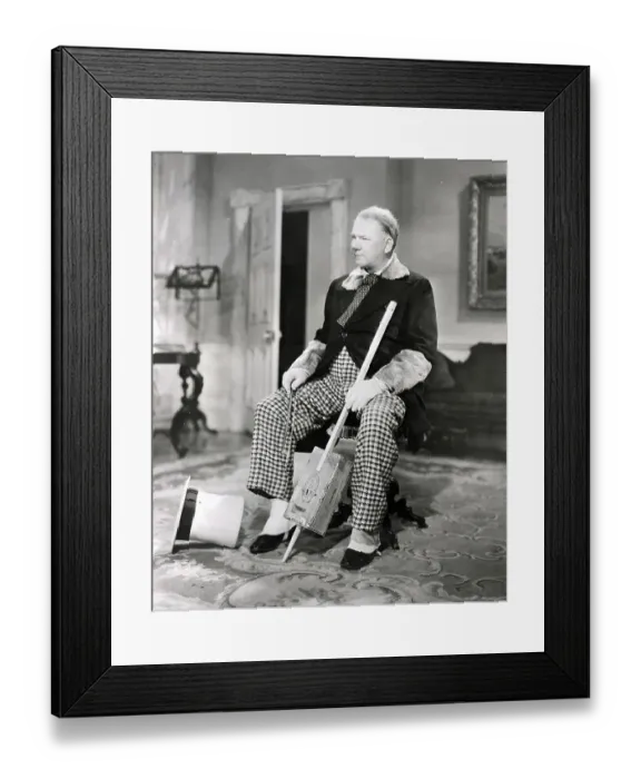 Framed Print : W.C. Fields Trying Out Home Made Cello Framed Print : W.C. Fields Trying Out Home Made Cello
