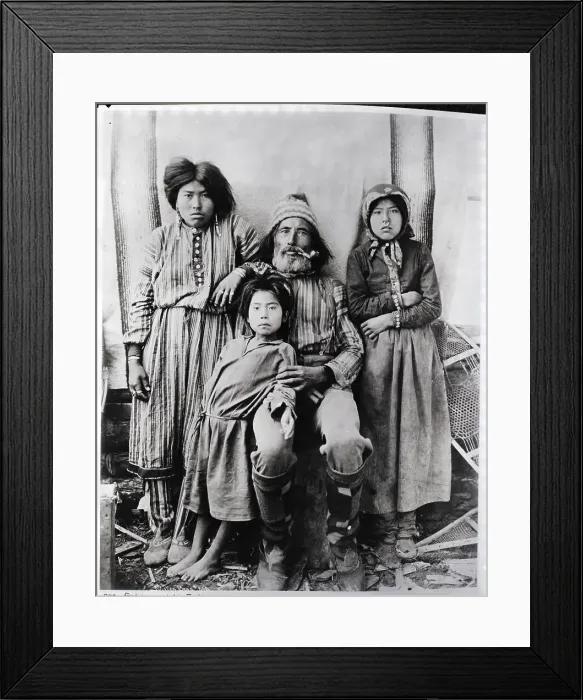 Framed Print : Group Photo Of Alaskan And Family Framed Print : Group Photo Of Alaskan And Family