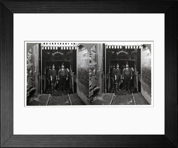 Framed Print : Miners Coming Out Of Mine Shaft On Cage Framed Print : Miners Coming Out Of Mine Shaft On Cage