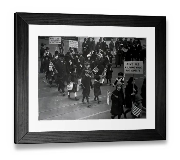 Framed Print : Children Parade for Striking Waiters Framed Print : Children Parade for Striking Waiters