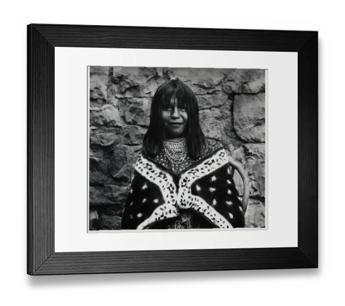 Framed Print : A Havasupai Girl Wearing Beads Framed Print : A Havasupai Girl Wearing Beads