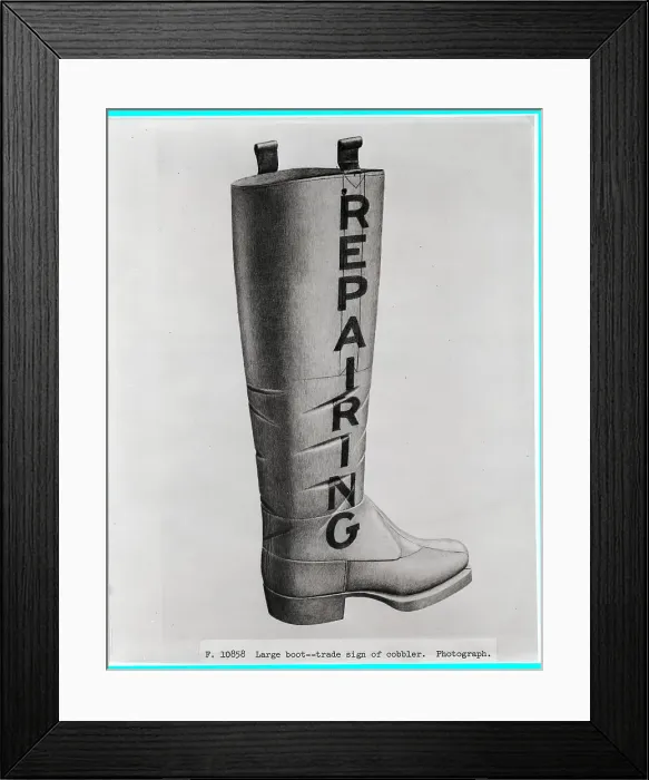 Framed Print : Trade Sign of Cobbler Framed Print : Trade Sign of Cobbler