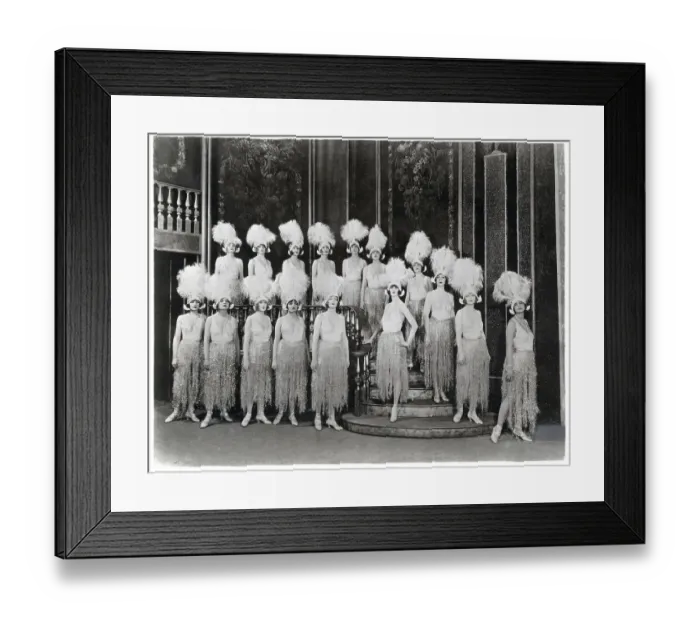 Framed Print : Ziegfield Follies In 1920'S Outfits