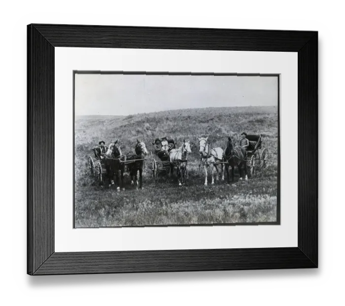 Framed Print : Horse And Carriage Of Frontier Farmers Framed Print : Horse And Carriage Of Frontier Farmers