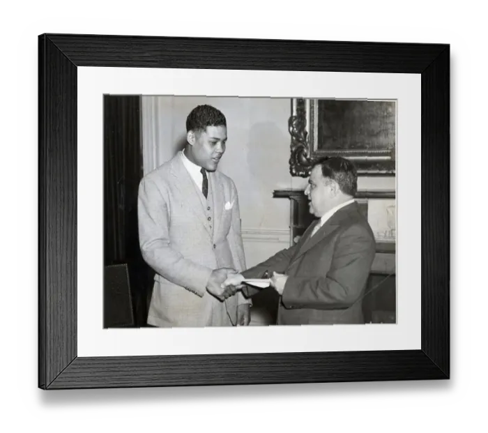 Framed Print : Mayor Laguardia And Joe Louis Shake Hand Framed Print : Mayor Laguardia And Joe Louis Shake Hand