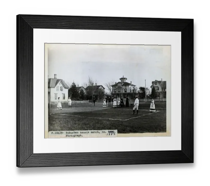 Framed Print : Suburban Tennis Match Framed Print : Suburban Tennis Match