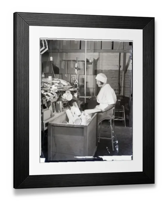 Framed Print : Beginnings Of The Container Era Of Milk Framed Print : Beginnings Of The Container Era Of Milk