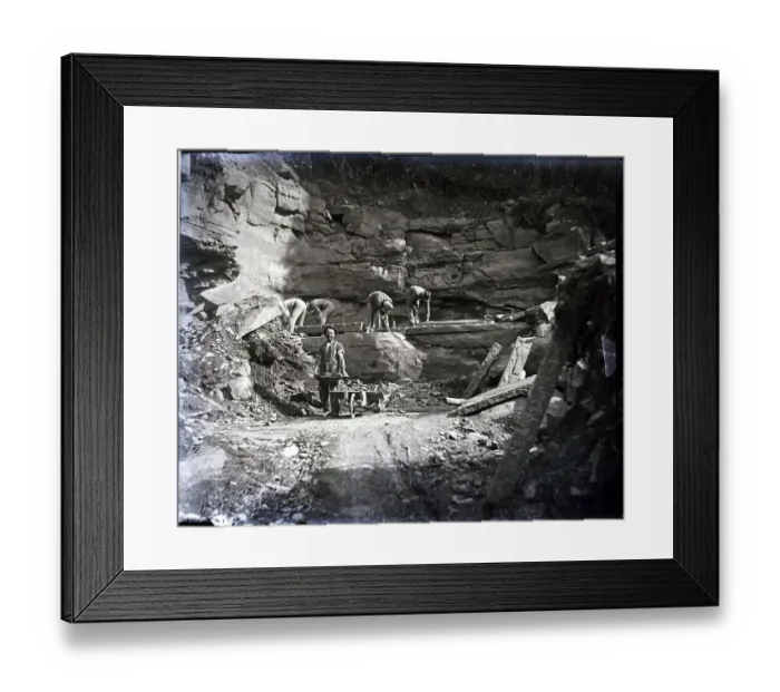 Framed Print : Surface Mining Late 19Th Century Framed Print : Surface Mining Late 19Th Century