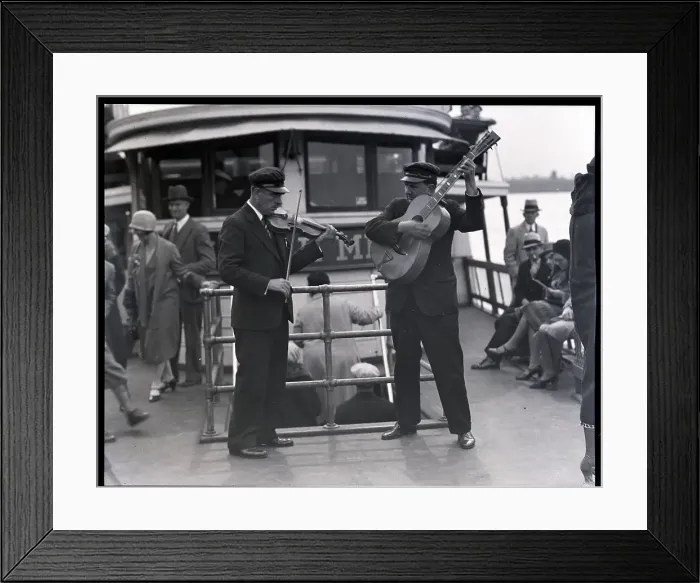 Framed Print : Violinist, Guitarist; Musicians On Ferry Framed Print : Violinist, Guitarist; Musicians On Ferry
