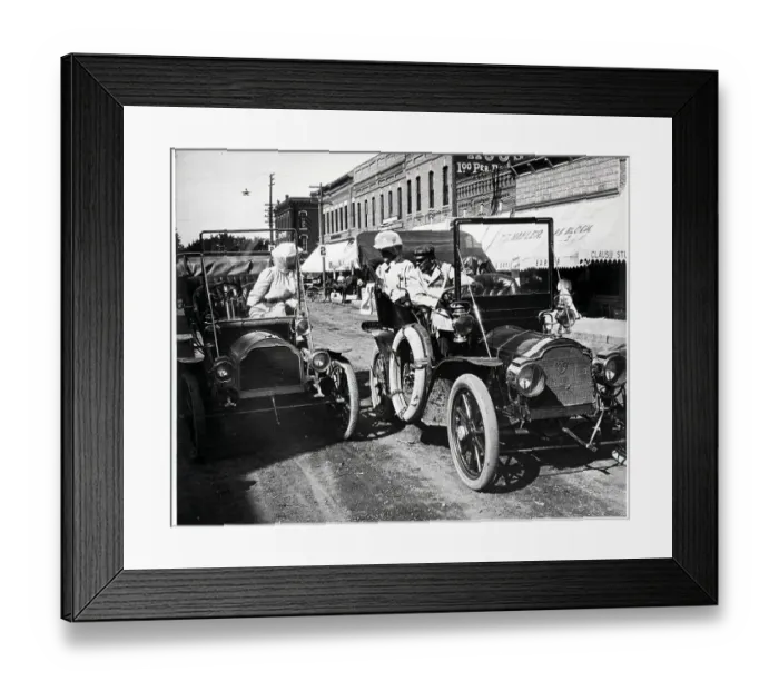 Framed Print : Cars in Road Rally Framed Print : Cars in Road Rally