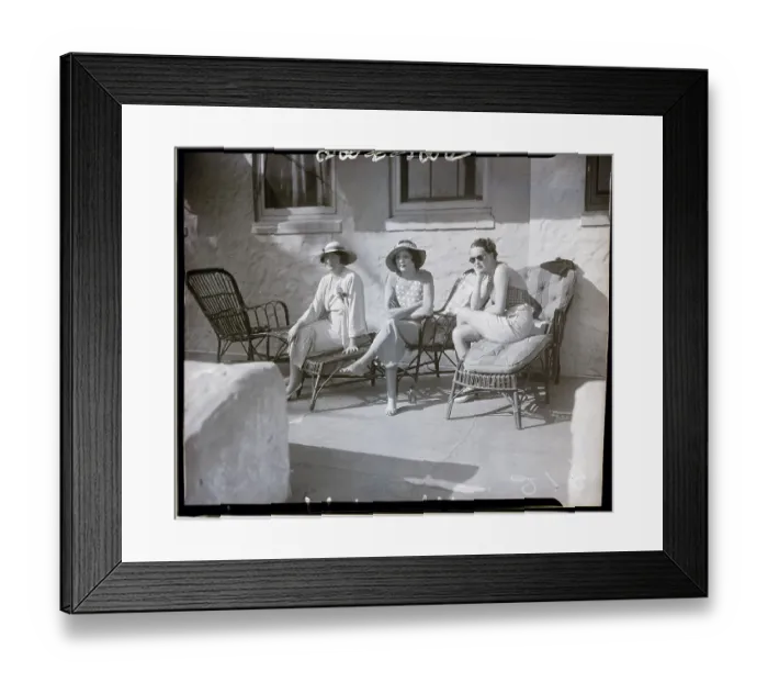 Framed Print : Women Seated At Beach Club; Mrs Hearst Framed Print : Women Seated At Beach Club; Mrs Hearst