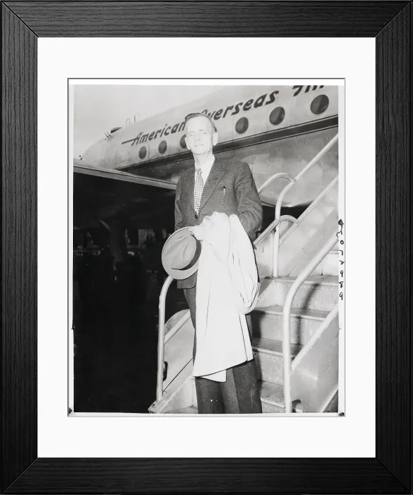 Framed Print : Dr. Kurt Schumacher Arrives In New York Framed Print : Dr. Kurt Schumacher Arrives In New York