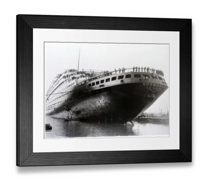 Framed Print : The French Ocean Liner Normandie Framed Print : The French Ocean Liner Normandie