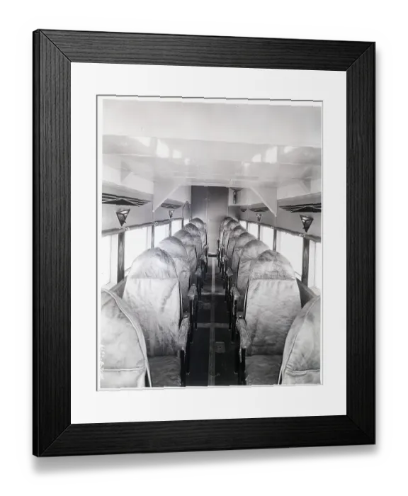 Framed Print : Interior Of Early Passenger Plane Framed Print : Interior Of Early Passenger Plane