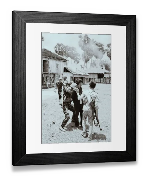 Framed Print : Vietnamese Strikers Searching Suspect Framed Print : Vietnamese Strikers Searching Suspect