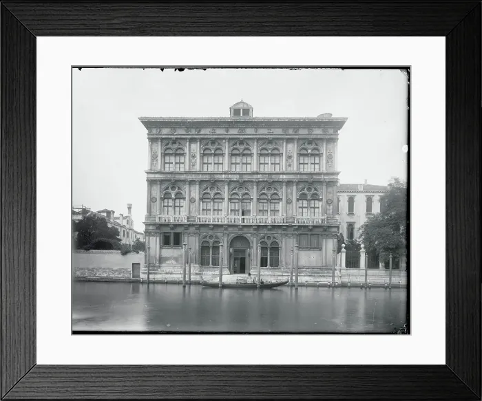 Framed Print : Exterior View of Large Building and Inlet Framed Print : Exterior View of Large Building and Inlet