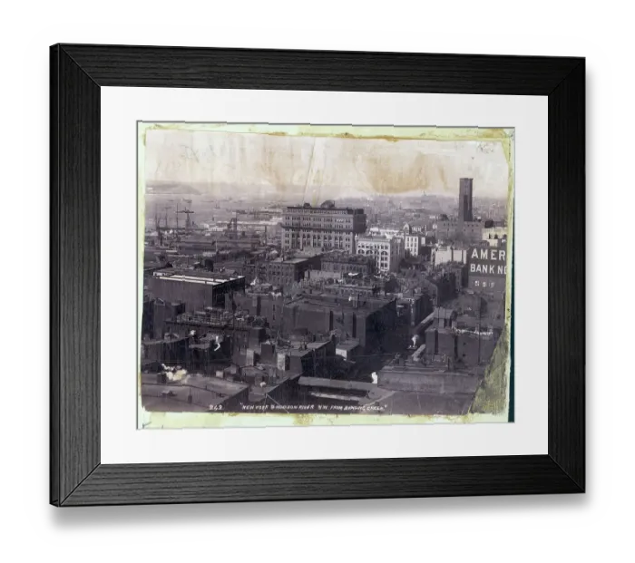 Framed Print : View Of Hudson River From Bowling Green Framed Print : View Of Hudson River From Bowling Green
