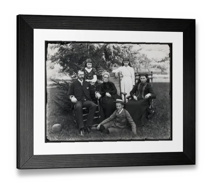 Framed Print : Family Portrait In Field 1900'S Framed Print : Family Portrait In Field 1900'S
