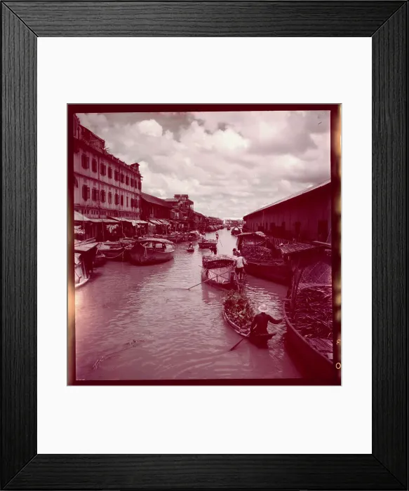 Framed Print : View of Bangkok Canal