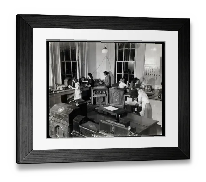 Framed Print : Woman Repairing Radios For The Us Army Framed Print : Woman Repairing Radios For The Us Army