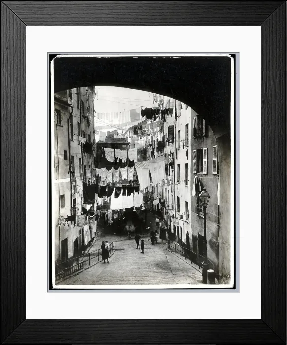 Framed Print : Courtyard Scene In Genoa Italy Framed Print : Courtyard Scene In Genoa Italy