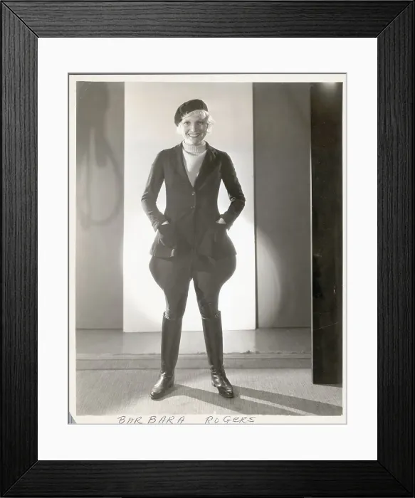 Framed Print : Barbara Rogers Wearing A Riding Habit Framed Print : Barbara Rogers Wearing A Riding Habit