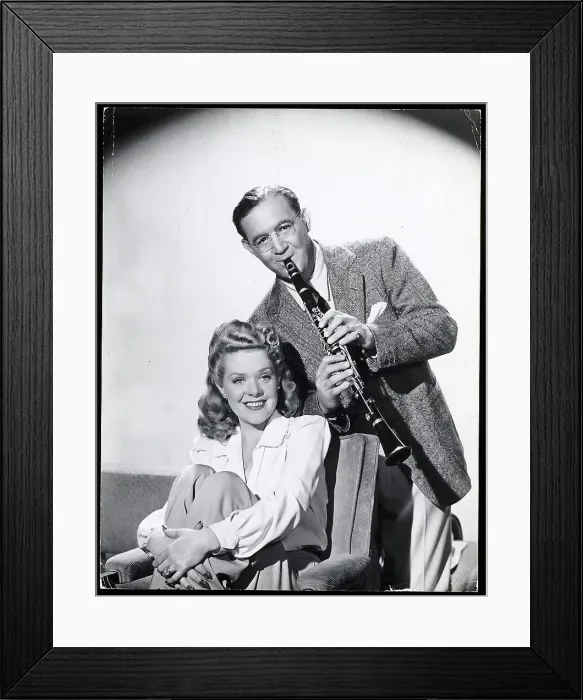 Framed Print : Benny Goodman Posing With Alice Faye