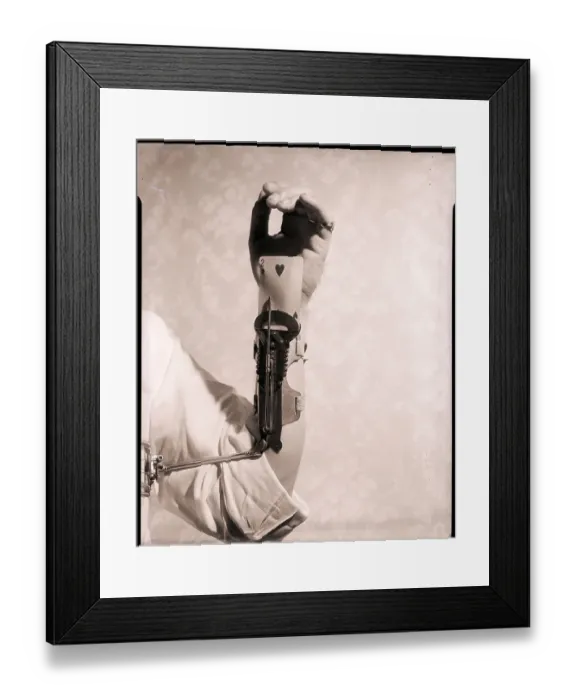 Framed Print : Hand W / Device For Cheating At Cards