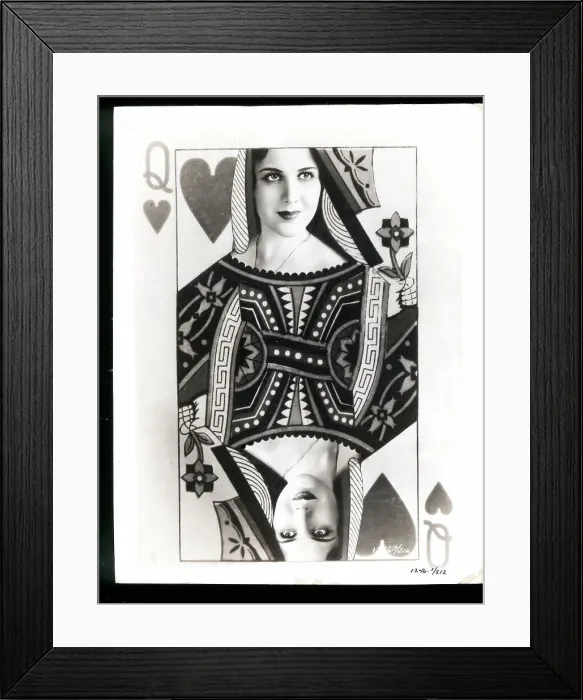 Framed Print : Mary Brian Poses in Queen Card Set Framed Print : Mary Brian Poses in Queen Card Set