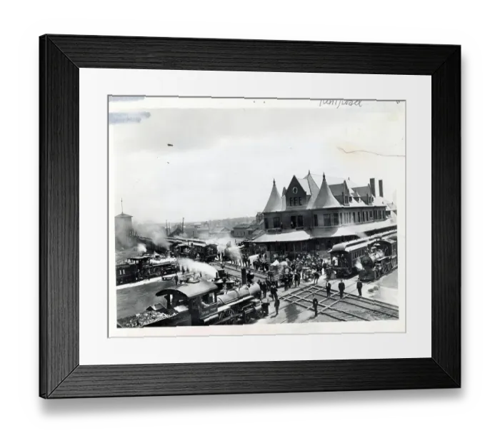 Framed Print : Overhead View / Grand Railroad Depot Framed Print : Overhead View / Grand Railroad Depot